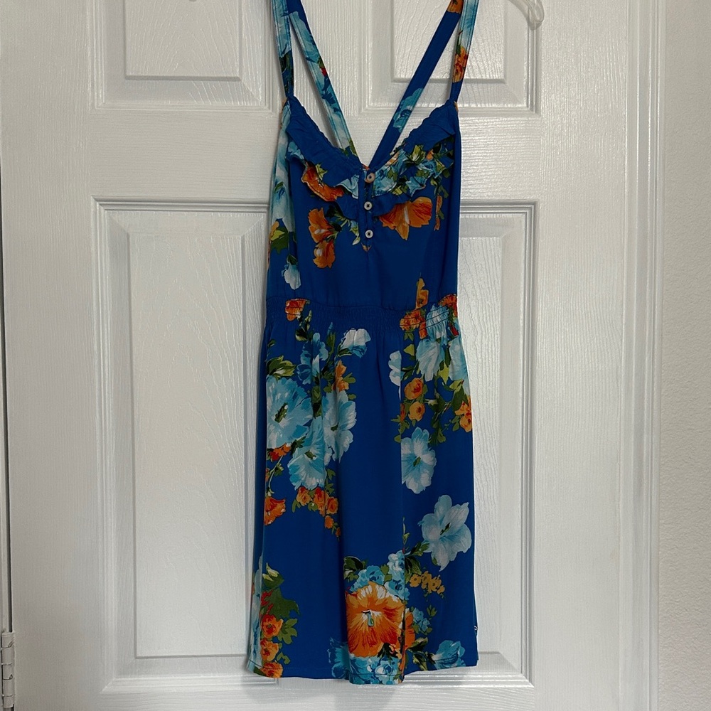 Hollister Blue Floral Mini Dress